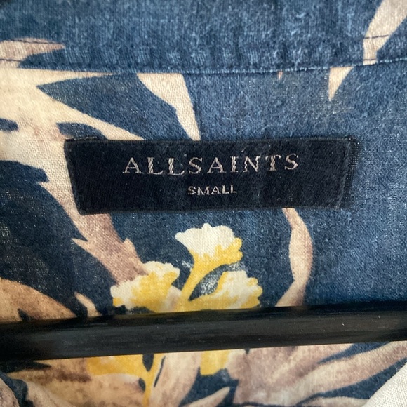 All Saints - Men’s Short Sleeve Button Up Camp Shirt - Small - Picture 2 of 3